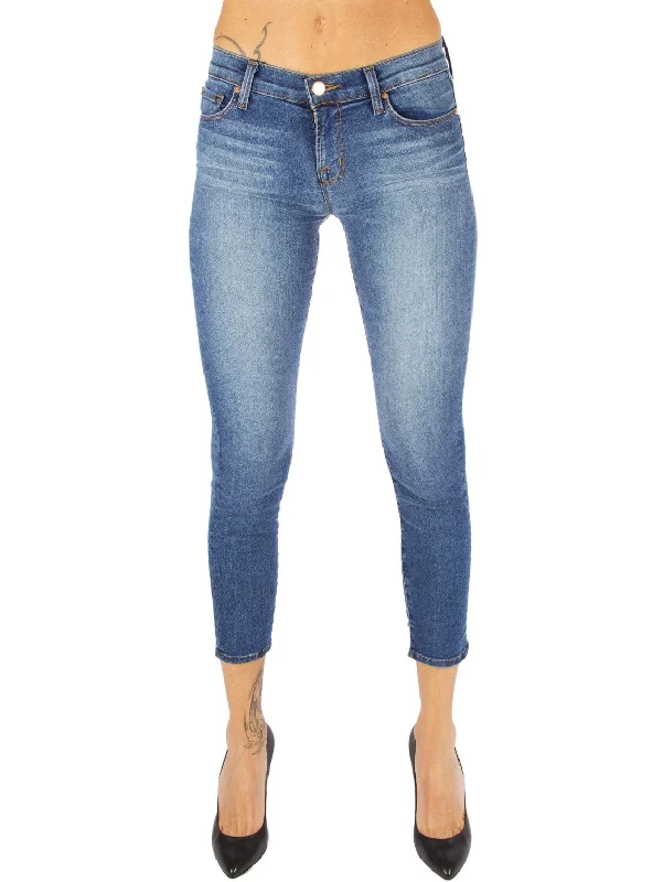 Jeans Mid-Rise Capri Navy