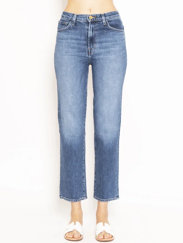 Jeans Sostenibile Jules High Rise Ankle Straight Blu