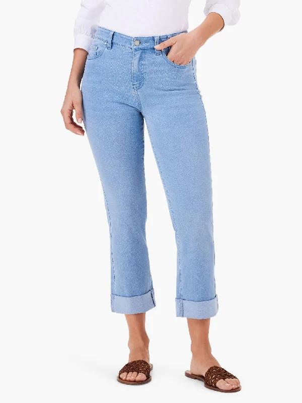 Nic + Zoe 24" Mid Rise Straight Roll Cuff Jeans