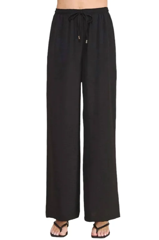 Sadie Drawstring Pants In Black