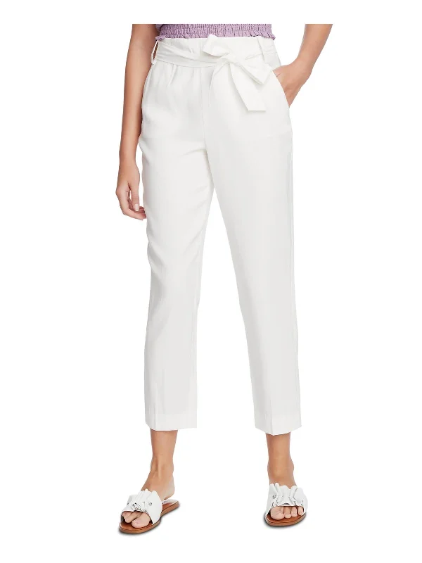 Womens High Rise Tapered Ankle Pants