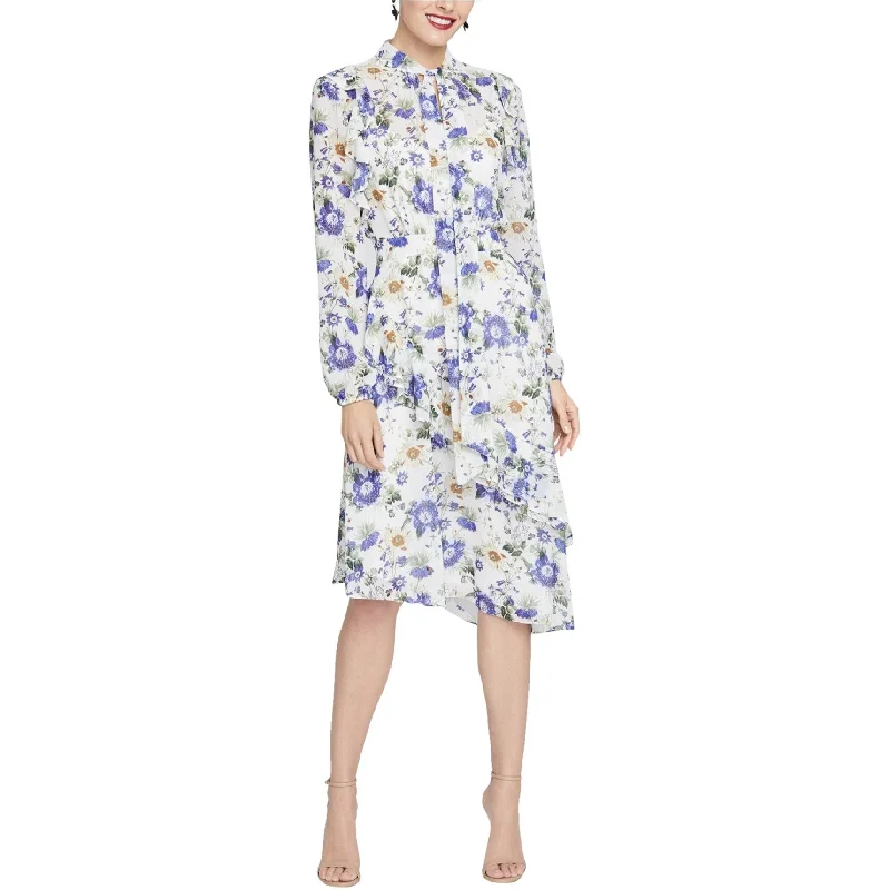 Rachel Roy Womens Sheer Floral Midi Dress