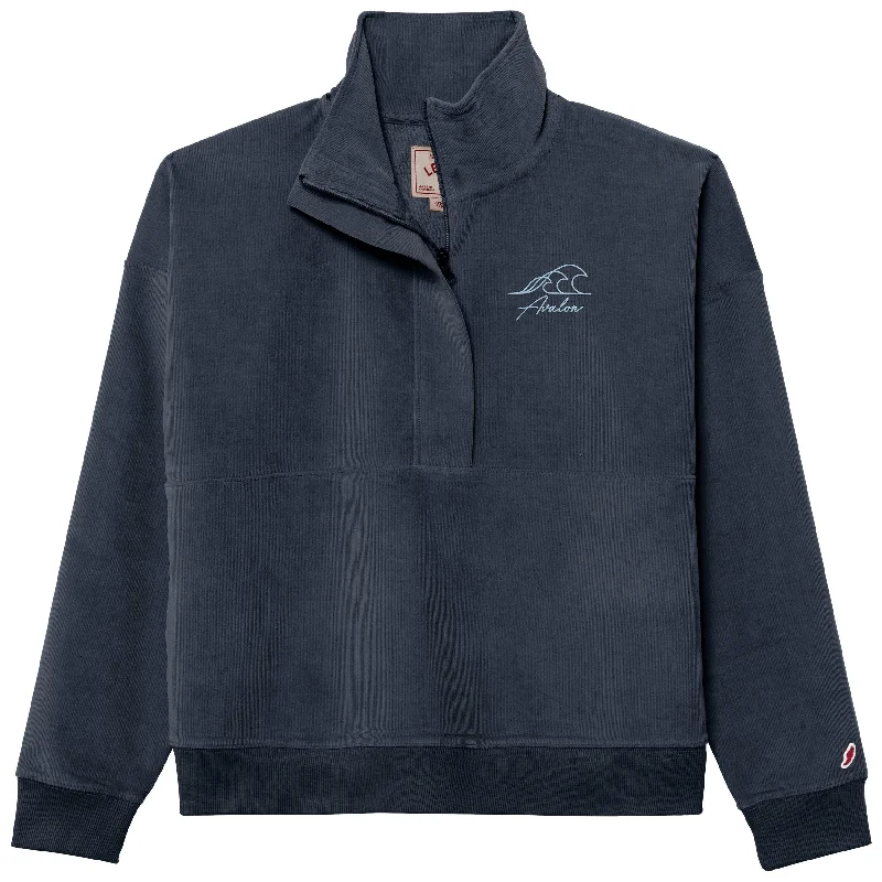 Women's Avalon Cord Half Zip - Spring Navy