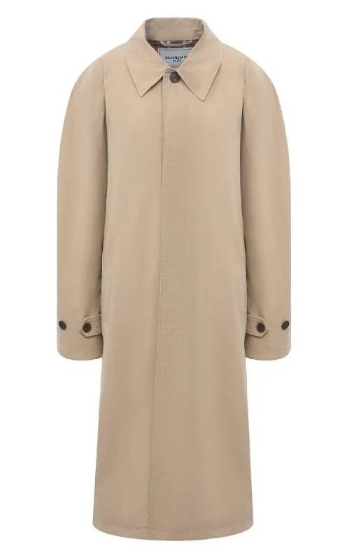 Beige Twill Car Coat