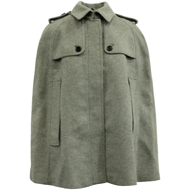 Burberry Trench Cape in Grey Cashmere