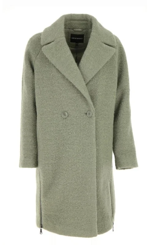 Double-breasted Celadon Green Coat