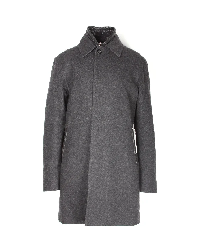 Zegna Sport Thermore Coat in Black Polyamide