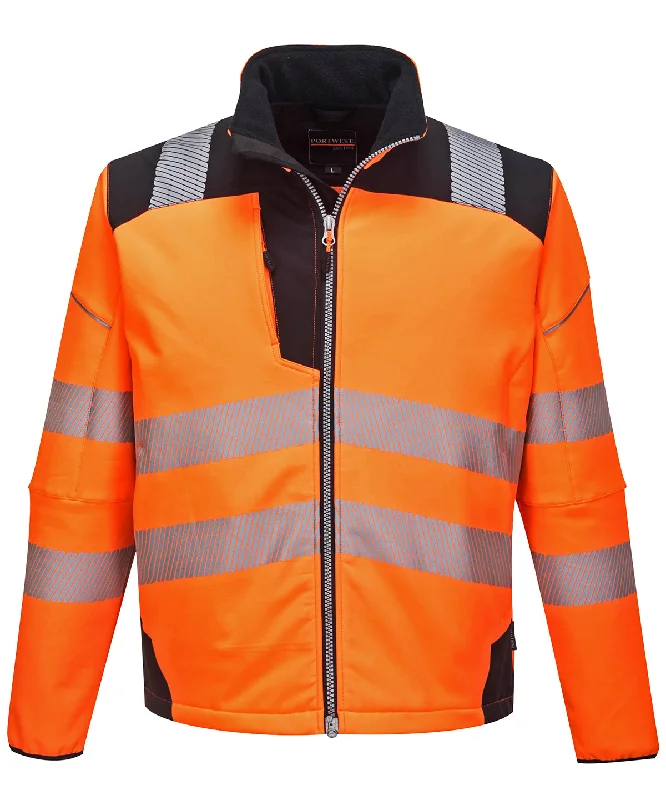 Orange/Black - PW3 Hi-vis softshell jacket (T402)