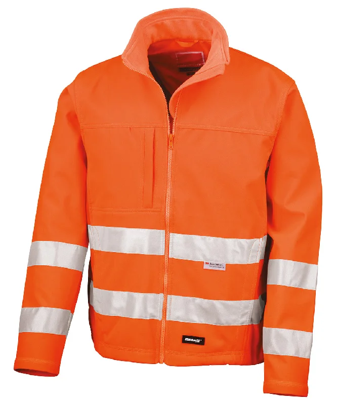 Fluorescent Orange - High-viz softshell jacket