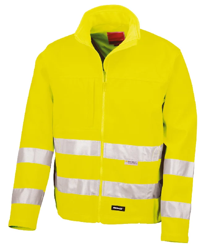 Fluorescent Yellow - High-viz softshell jacket