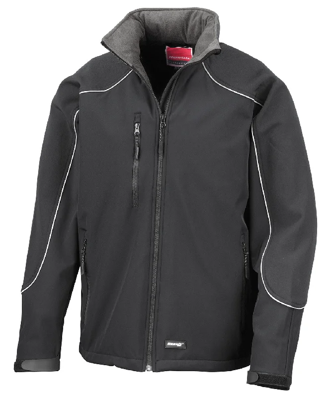 Black - Hooded softshell jacket