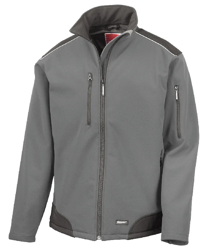 Grey/Black - Ripstop softshell workwear jacket