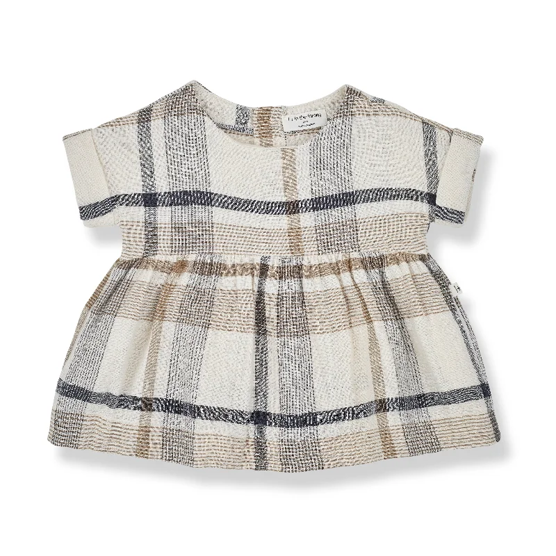 1 + IN THE FAMILY BROWN PLAID SS DRESS [FINAL SALE]