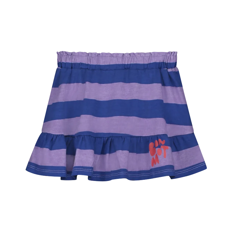 BONMOT BLUE PURPLE STRIPE LOGO SKIRT [FINAL SALE]