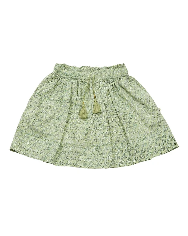 HOLI & LOVE GREEN GHAD TASSLE SKIRT [Final Sale]