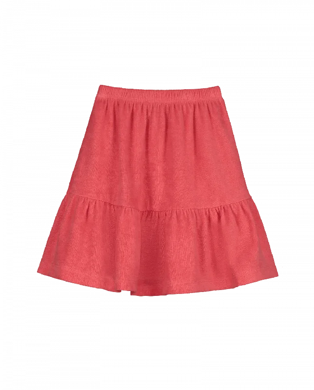 LETTER TO THE WORLD DEEP PINK TERRY SKIRT [FINAL SALE]