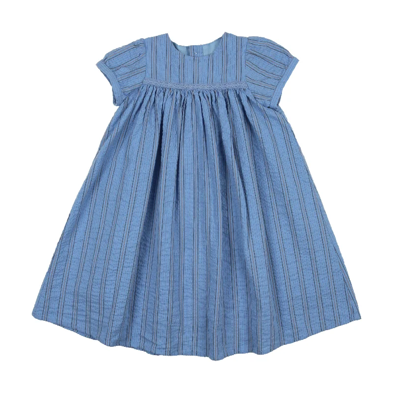 MAISONITA BLUE STRIPED HIGH WAISTED DRESS [FINAL SALE]