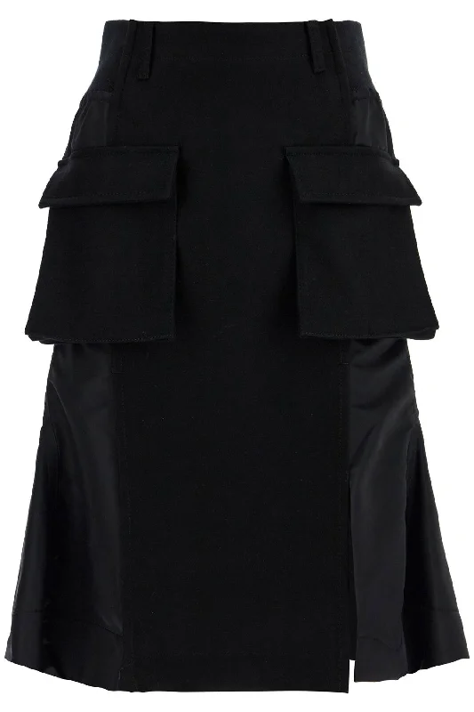 Sacai Women's 'Hybrid Nylon And Wool Skirt'