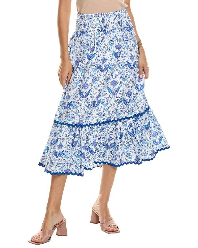 Sail to Sable Smocked Waist Midi Skirt