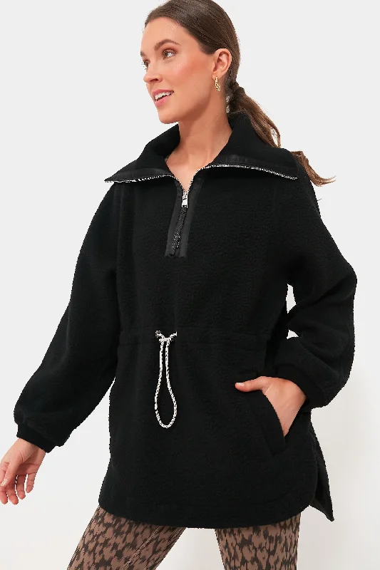 Black Parnel Half Zip Fleece