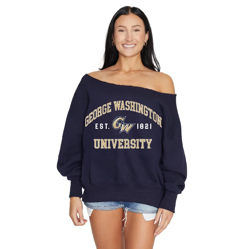 George Washington University Off the Shoulder Sweatshirt