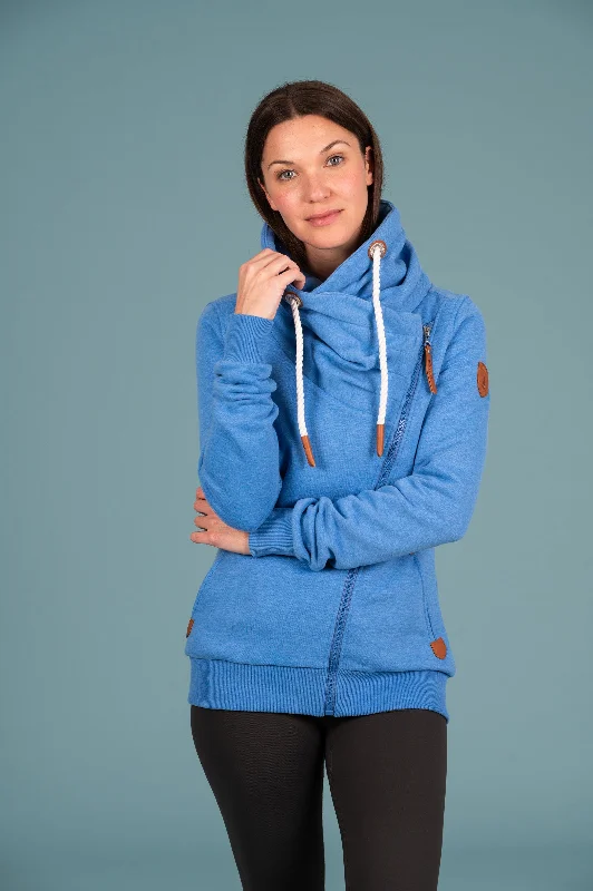 Hestia Cobalt Zip Cowl Neck