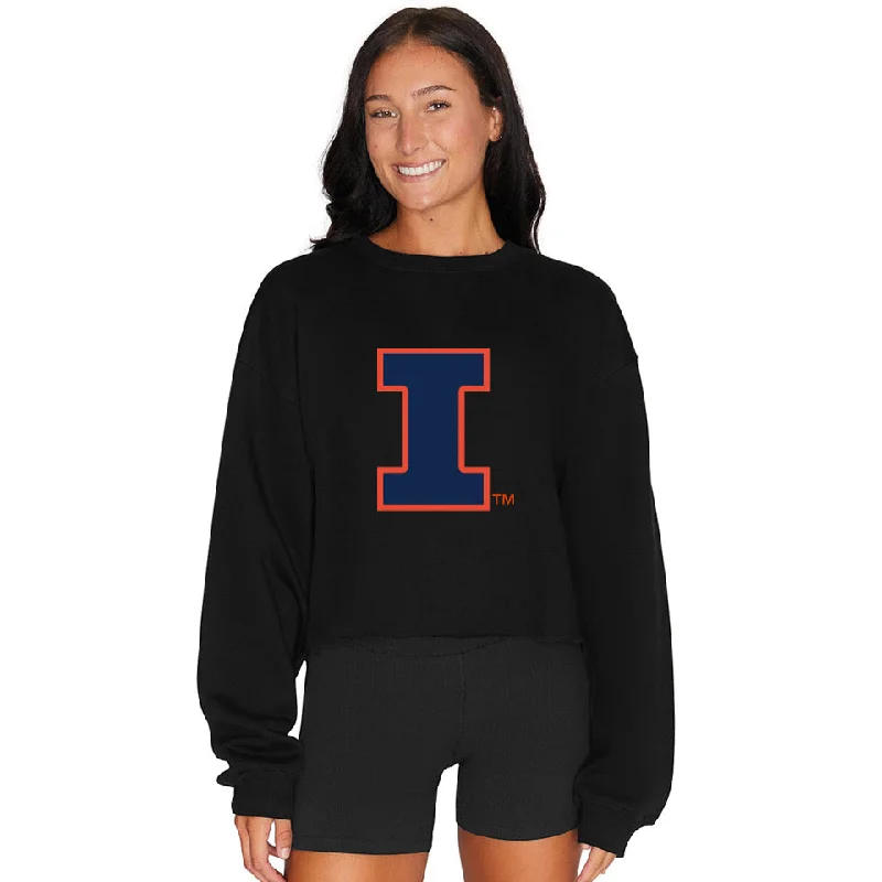 Illinois Fighting Illini Black Crewneck