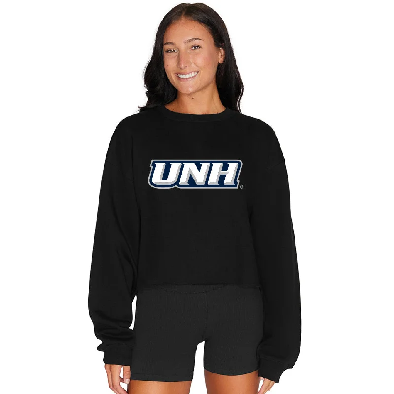 New Hampshire Wildcats Black Crewneck