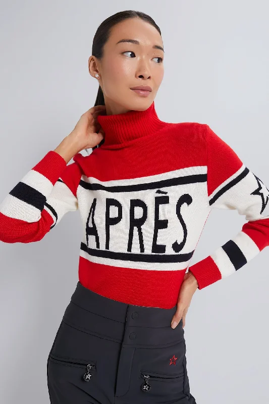 Red and Snow White Apres Sweater